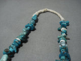 Important Vintage Navajo Squaw Tie Old Turquoise Native American Jewelry Necklace Old-Nativo Arts