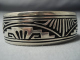 Important Vintage Navajo Steven Begay Sterling Native American Jewelry Silver Bracelet-Nativo Arts