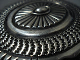 Important Vintage Navajo Sunny Reeves Sterling Silver Buckle Old Native American Jewelry-Nativo Arts