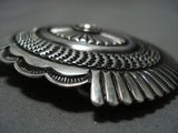 Important Vintage Navajo Sunny Reeves Sterling Silver Buckle Old Native American Jewelry-Nativo Arts