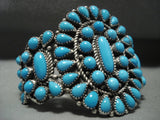 Important Vintage Navajo Timothy Yazzie Sleeping Bty Turquoise Native American Jewelry Silver Bracelet-Nativo Arts