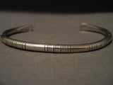 Important Vintage Navajo Wes Willie Native American Jewelry Silver 'Advanced Technique' Bracelet-Nativo Arts
