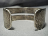 Important Vintage Robert Suqnevahya Native American Jewelry Hopi Sterling Silver Cuff Bracelet Old-Nativo Arts
