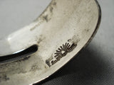 Important Vintage Robert Suqnevahya Native American Jewelry Hopi Sterling Silver Cuff Bracelet Old-Nativo Arts