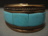 Important Vintage Santo Domingo Tony Aguilar Sr Turquoise Bracelet-Nativo Arts