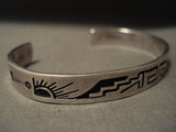 Important Vintage Santo Domingo Videl Aragon Native American Jewelry Silver Bracelet!-Nativo Arts
