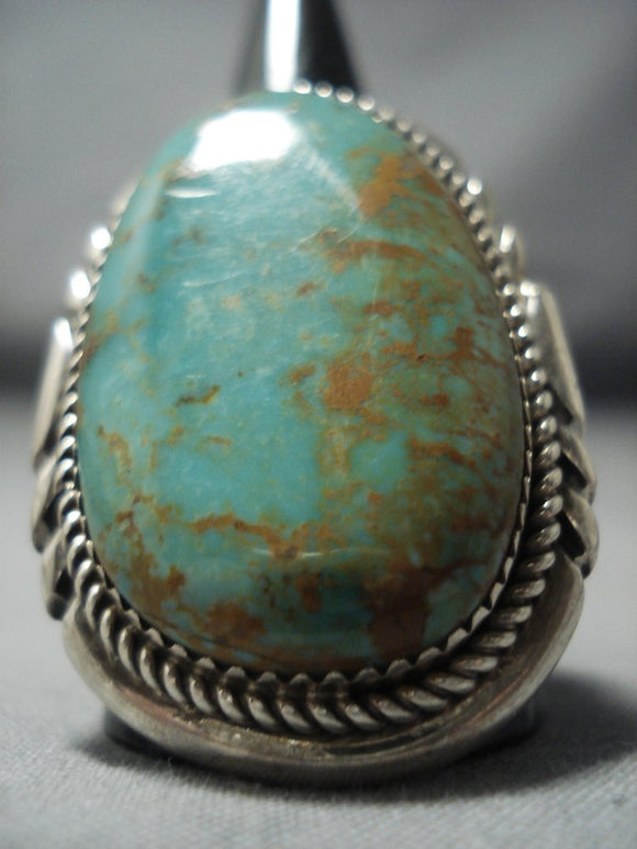 Important Vintage Yellowhorse Turquoise Sterling Native American Jewelry Silver Ring-Nativo Arts