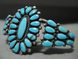 Important Vintage Zuni Alice Quam Turquoise Native American Jewelry Silver Bracelet-Nativo Arts