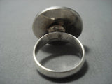 Important Vintage Zuni Colin Coonsis Opal Sterling Native American Jewelry Silver Ring-Nativo Arts