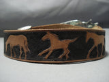 Important Vintage Zuni Helen Lincoln Zunie Turquoise Sterling Silver Concho Belt-Nativo Arts