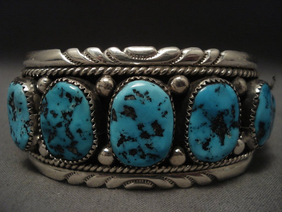 Important Vintage Zuni Robert Bernice Leekya Native American Jewelry Silver Bracelet-Nativo Arts