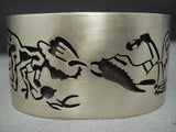 Important Wadsworth Vintage Hopi Sterling Silver Cermonial Kachina Bracelet Old-Nativo Arts