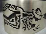 Important Wadsworth Vintage Hopi Sterling Silver Cermonial Kachina Bracelet Old-Nativo Arts