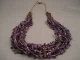 Important Whitegoat Navajo Native American Jewelry jewelry Amethyst Necklace- One Of The Best-Nativo Arts