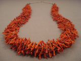 Important Yazzie Coral Brown Heishi Sterling Native American Jewelry Silver Navajo Necklace-Nativo Arts