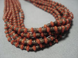 Important Yazzie Navajo Sterling Silver Coral Necklace Native American Jewelry-Nativo Arts