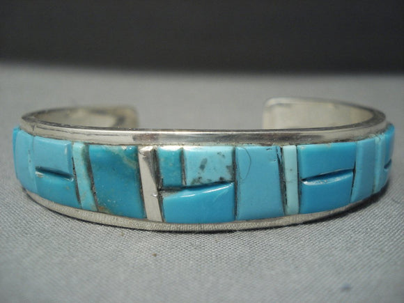 Important Yazzie Turquoise Sterling Native American Jewelry Silver Navajo Bracelet-Nativo Arts