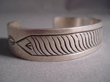 Important Yazzie Vintage Navajo Swirling Native American Jewelry Silver Waves Native American Jewelry Silver Bracelet Old-Nativo Arts