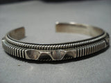 Important Yellowhorse Vintage Native American Jewelry Navajo Sterling Silver Bracelet Old Cuff-Nativo Arts
