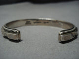 Important Yellowhorse Vintage Native American Jewelry Navajo Sterling Silver Bracelet Old Cuff-Nativo Arts