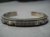 Important Yellowhorse Vintage Native American Jewelry Navajo Sterling Silver Bracelet Old Cuff-Nativo Arts