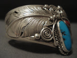 Importaqnt Vintage Navajo Ben Begaye Turquoise Native American Jewelry Silver Bracelet-Nativo Arts