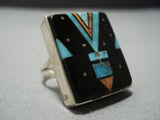 Impotant Vintage Navajo Native American Jewelry jewelry Turquoise Sterling Silver Ring-Nativo Arts