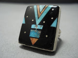 Impotant Vintage Navajo Native American Jewelry jewelry Turquoise Sterling Silver Ring-Nativo Arts