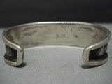 Impressive Vintage Native American Jewelry Navajo Bright Blue Turquoise Sterling Silver Bracelet Old-Nativo Arts