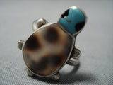 Impressive Vintage Native American Jewelry Navajo Sterling Silver Turquoise Ring Old-Nativo Arts