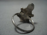 Impressive Vintage Native American Jewelry Navajo Sterling Silver Turquoise Ring Old-Nativo Arts