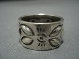Impressive Vintage Native American Jewelry Navajo Turquoise Ray Adakai Sterling Silver Ring-Nativo Arts