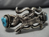 Impressive Vintage Native American Navajo Rodeo Sterling Silver Bracelet-Nativo Arts
