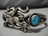 Impressive Vintage Native American Navajo Rodeo Sterling Silver Bracelet-Nativo Arts