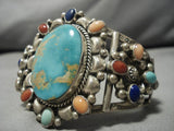 Impressive Vintage Native American Navajo Royston Turquoise Sterling Silver Bracelet-Nativo Arts