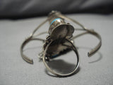 Impressive Vintage Native American Navajo Sterling Silver Turquoise Slave Style Bracelet Ring-Nativo Arts