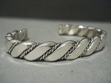 Impressive Vintage Navajo Native American Jewelry jewelry Sterling Silver Phil Guerro Bracelet-Nativo Arts