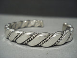 Impressive Vintage Navajo Native American Jewelry jewelry Sterling Silver Phil Guerro Bracelet-Nativo Arts