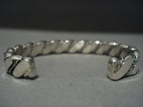 Impressive Vintage Navajo Native American Jewelry jewelry Sterling Silver Phil Guerro Bracelet-Nativo Arts