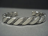 Impressive Vintage Navajo Native American Jewelry jewelry Sterling Silver Phil Guerro Bracelet-Nativo Arts