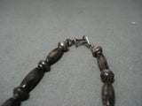 Impressive Vintage Navajo Native American Jewelry Sterling Silver Turquoise Necklace Old-Nativo Arts