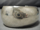 Impressive Vintage Navajo Native American Sterling Silver Bracelet Old-Nativo Arts