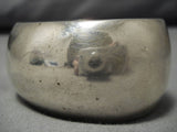 Impressive Vintage Navajo Native American Sterling Silver Bracelet Old-Nativo Arts