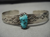 Impressive Vintage Navajo Native American Sterling Silver Bracelet Old-Nativo Arts