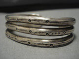 Impressive Vintage Navajo Sterling Silver Native American Bracelet Old-Nativo Arts