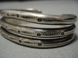 Impressive Vintage Navajo Sterling Silver Native American Bracelet Old-Nativo Arts