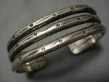 Impressive Vintage Navajo Sterling Silver Native American Bracelet Old-Nativo Arts