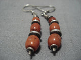 Impressive Vintage Navajo Sterling Silver Native American Earrings Old-Nativo Arts