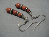 Impressive Vintage Navajo Sterling Silver Native American Earrings Old-Nativo Arts