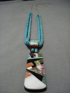 Impressive Vintage Santo Domingo Native American Necklace Old-Nativo Arts